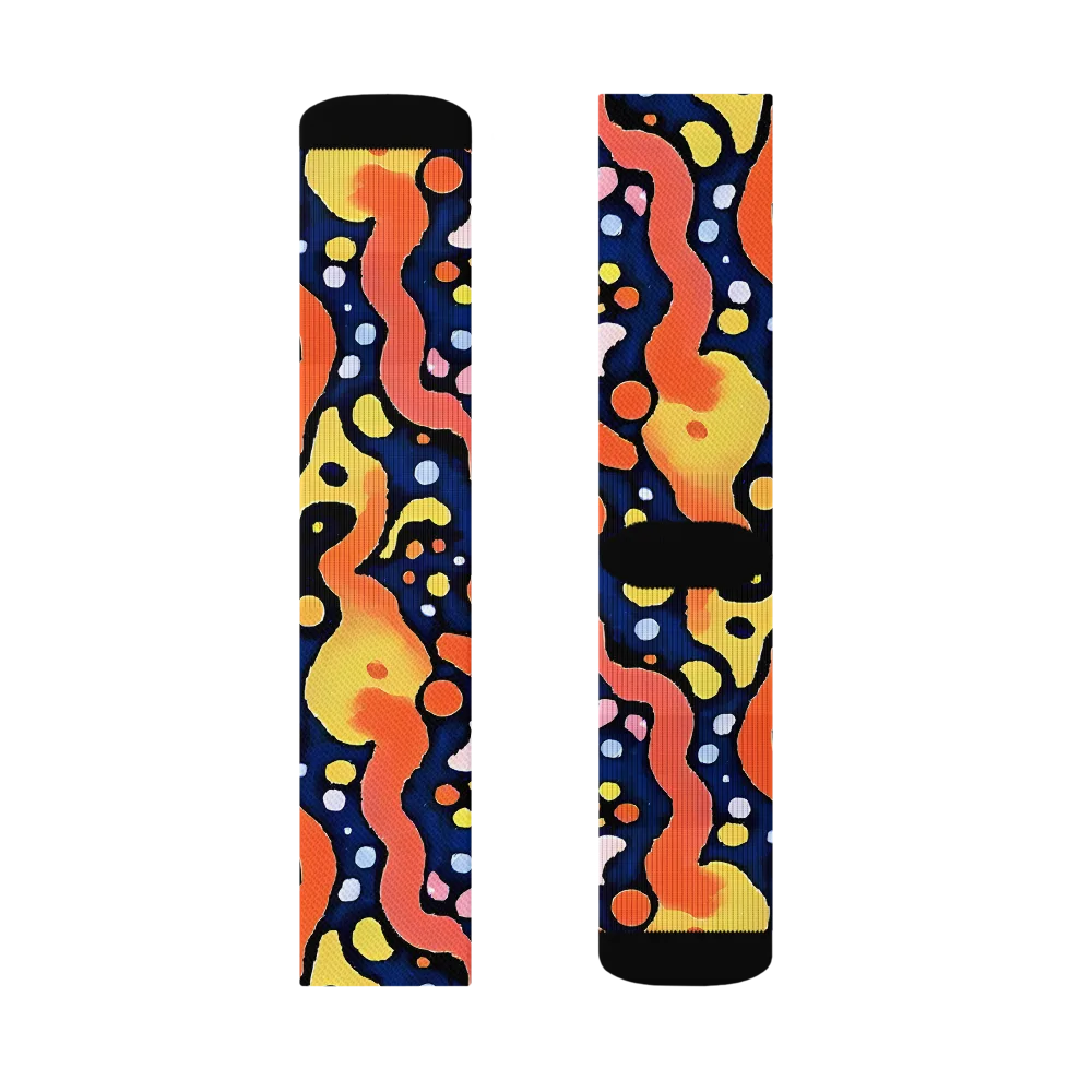 Molten Playground on Socks — Right Sock