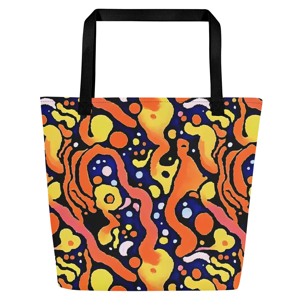 Molten Playground on Large Tote Bag W/ Pocket — Front