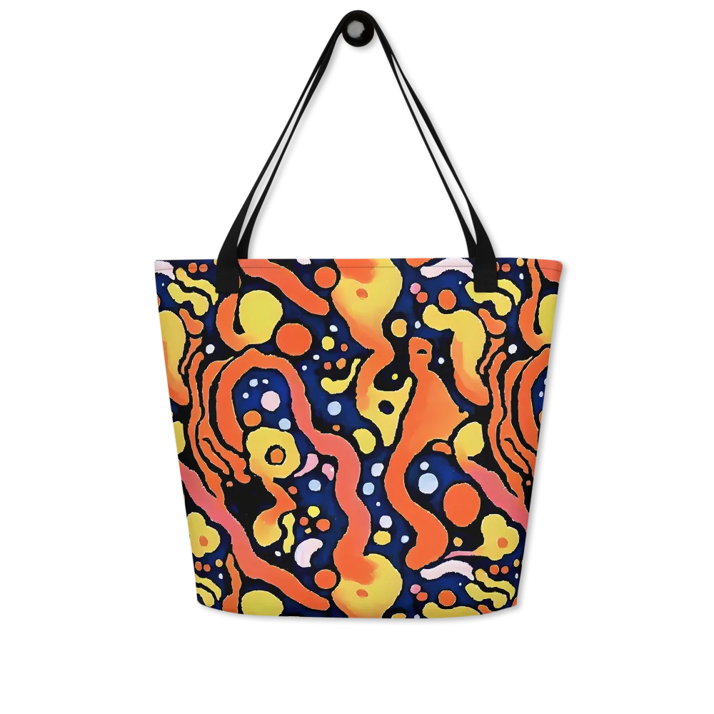 Molten Playground on Large Tote Bag W/ Pocket — Front