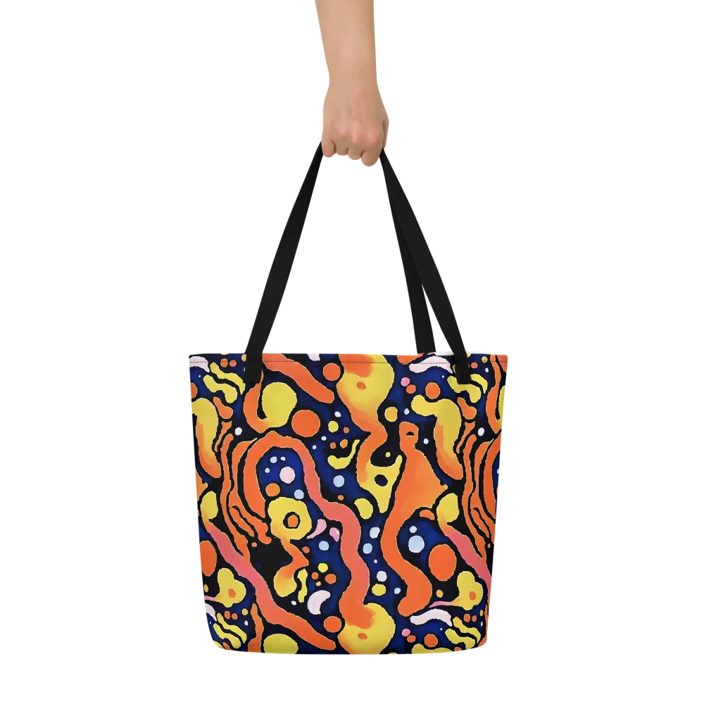 Molten Playground on Large Tote Bag W/ Pocket — Front