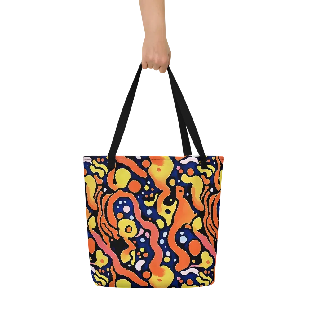 Molten Playground on Large Tote Bag W/ Pocket — Front