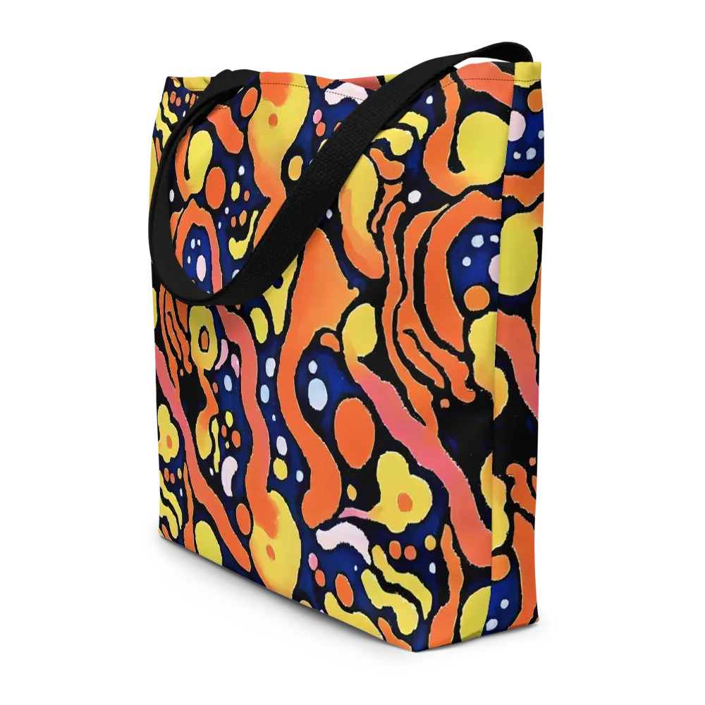 Molten Playground on Large Tote Bag W/ Pocket — Front