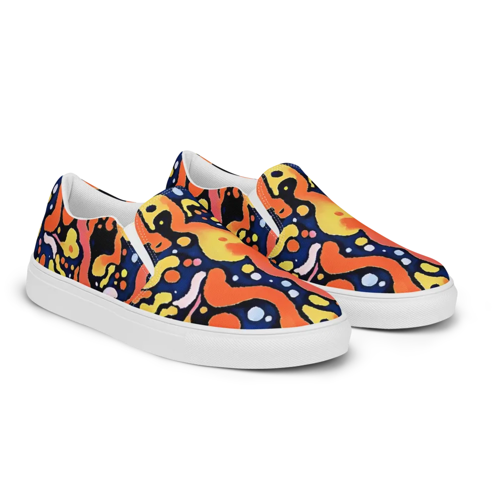 Molten Playground on Women's Slip-On Canvas Shoes — Right Front