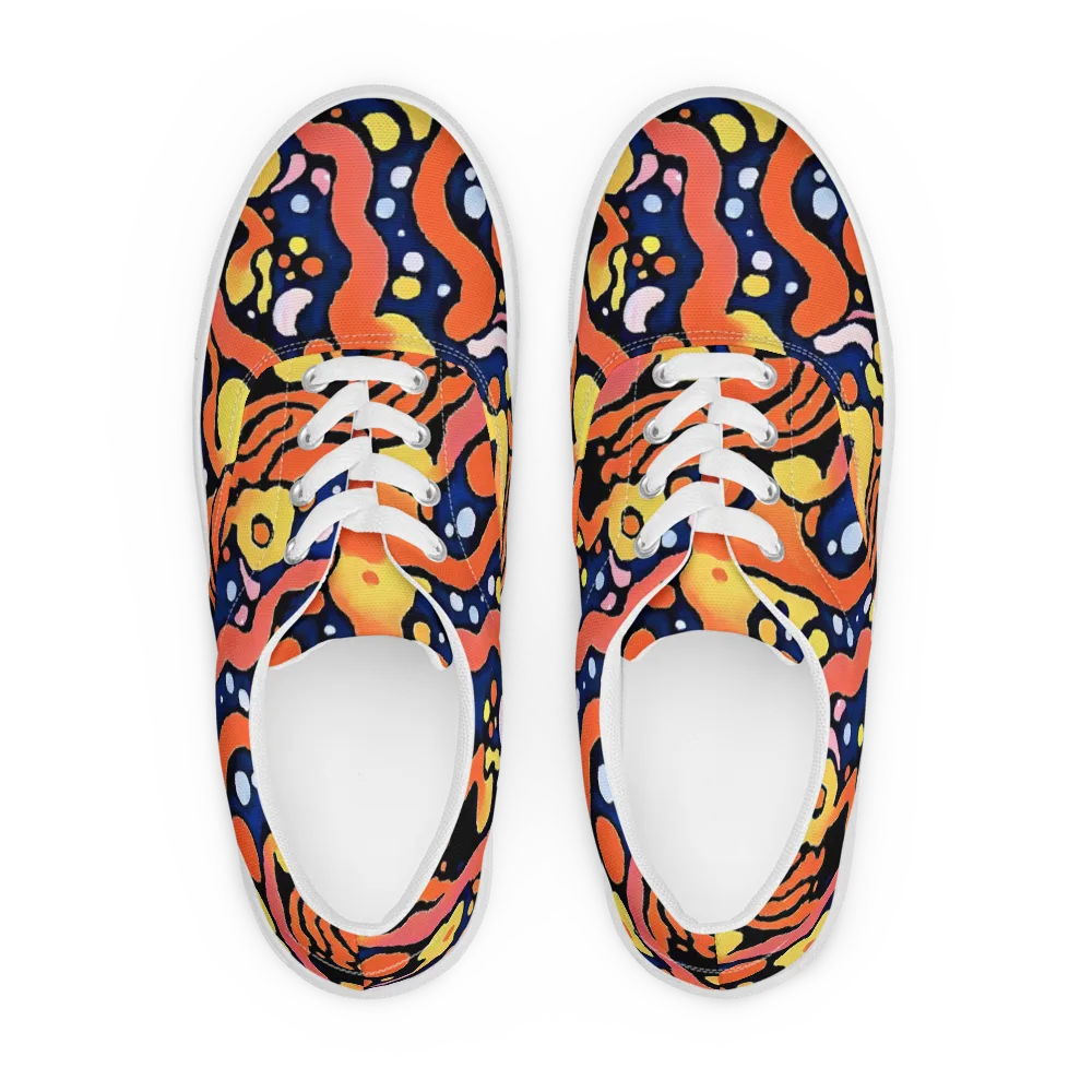 Molten Playground on Men's Lace-Up Canvas Shoes — Front