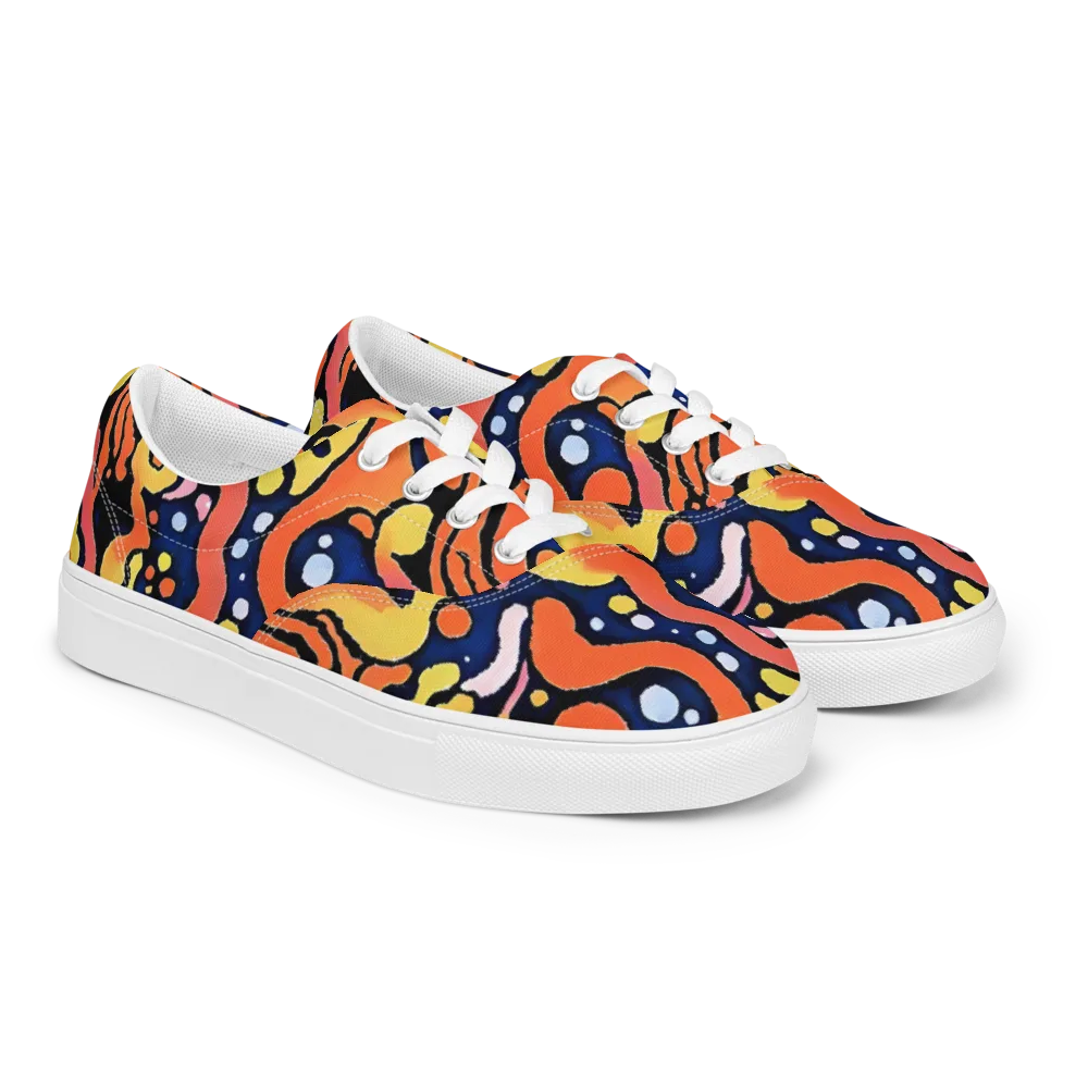 Molten Playground on Men's Lace-Up Canvas Shoes — Right Front