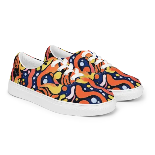 Molten Playground on a Men's Lace-Up Canvas Shoes
