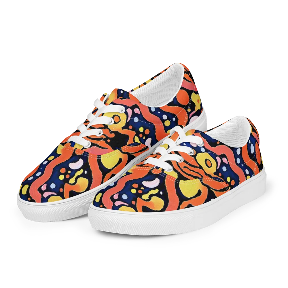 Molten Playground on Men's Lace-Up Canvas Shoes — Left Front