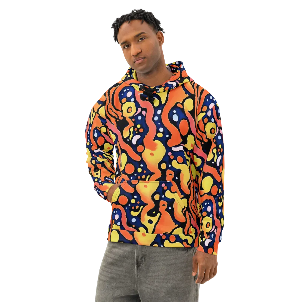 Molten Playground on Cotton Hoodie — Left Front