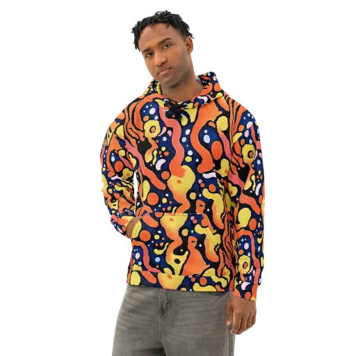 Molten Playground on a Cotton Hoodie
