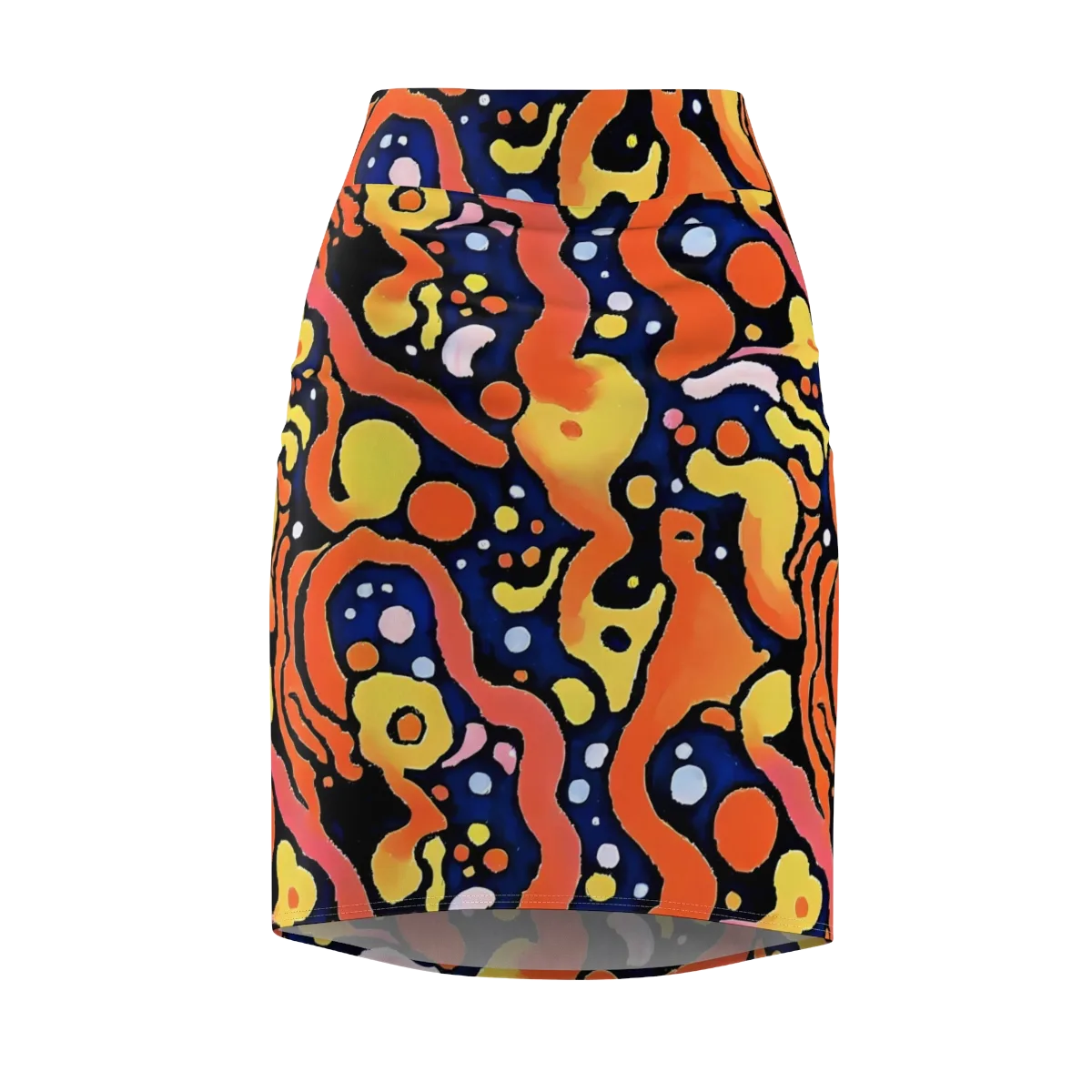 Molten Playground on Pencil Skirt — Front