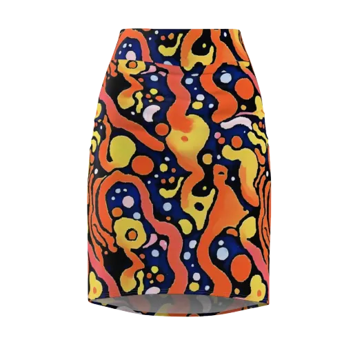Molten Playground on a Pencil Skirt