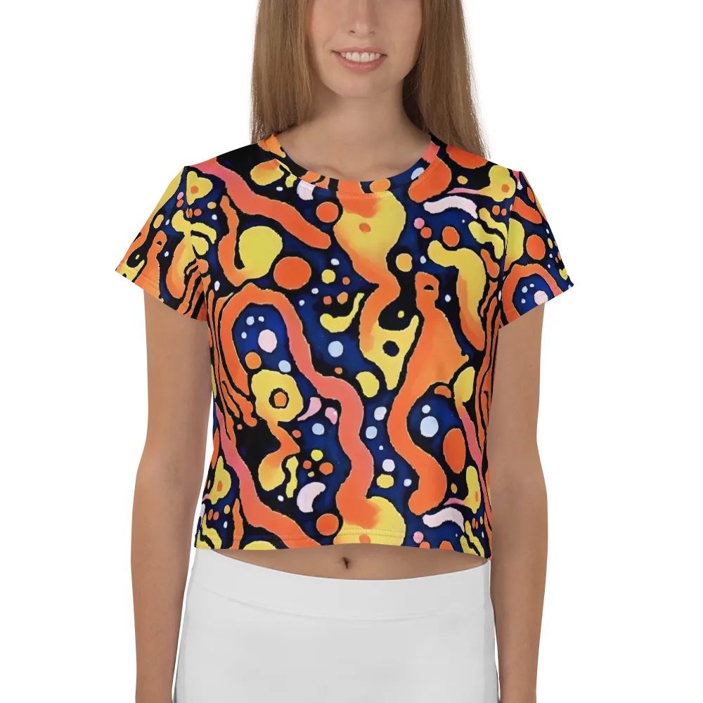 Molten Playground on Crop Tee — Front