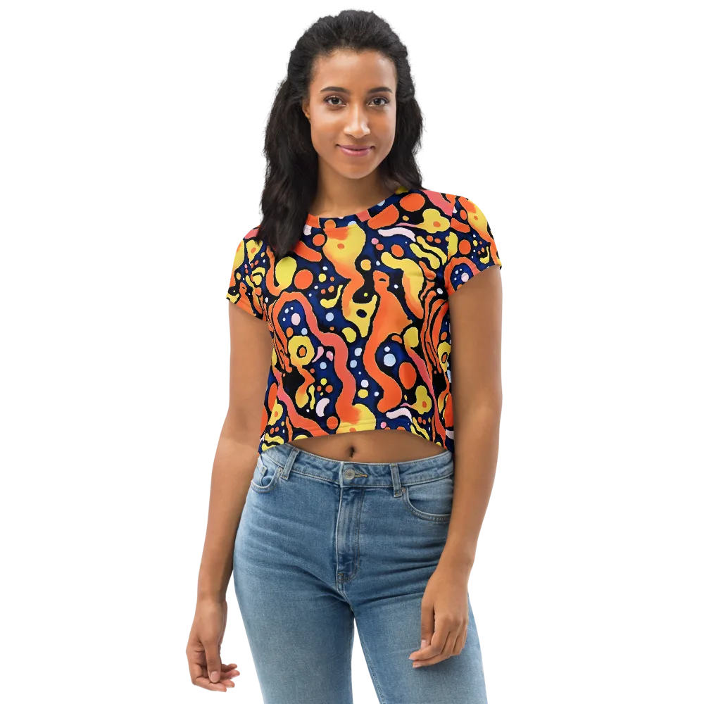 Molten Playground on Crop Tee — Front