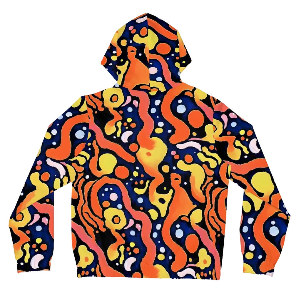 Molten Playground on Women's Full-Zip Hoodie — Back