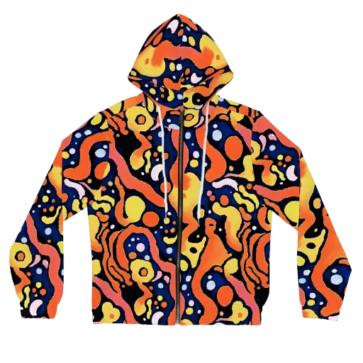 Molten Playground on a Women's Full-Zip Hoodie