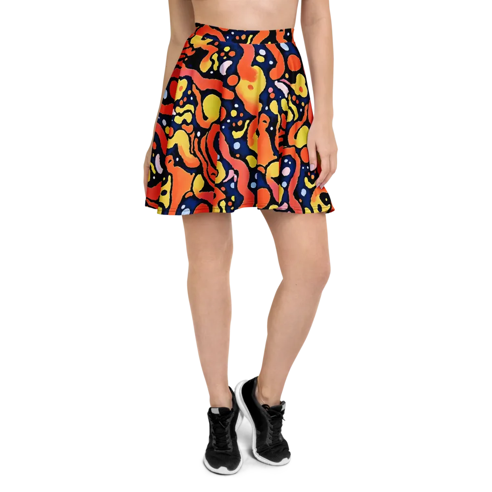 Molten Playground on Skater Skirt — Front