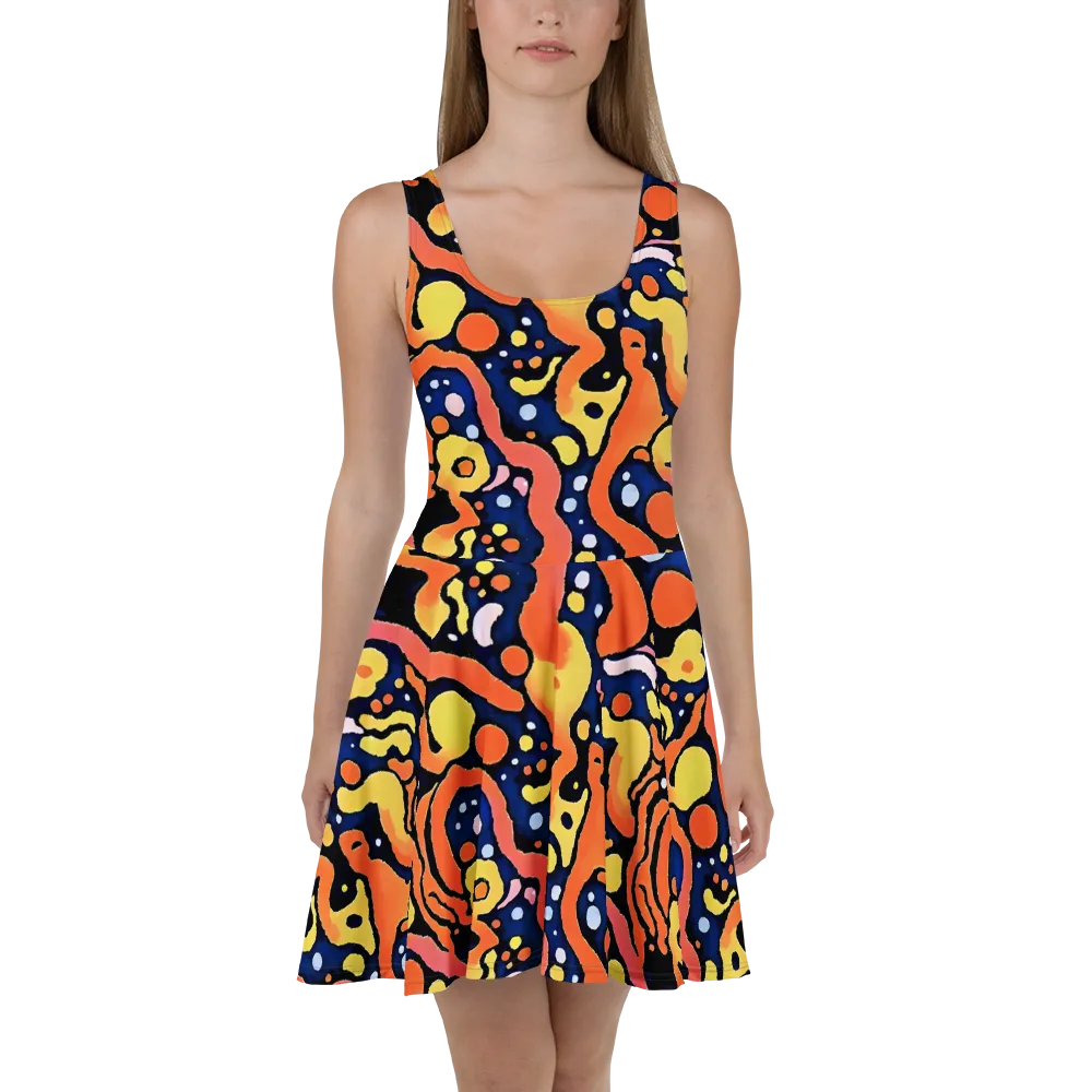 Molten Playground on Skater Dress — Front