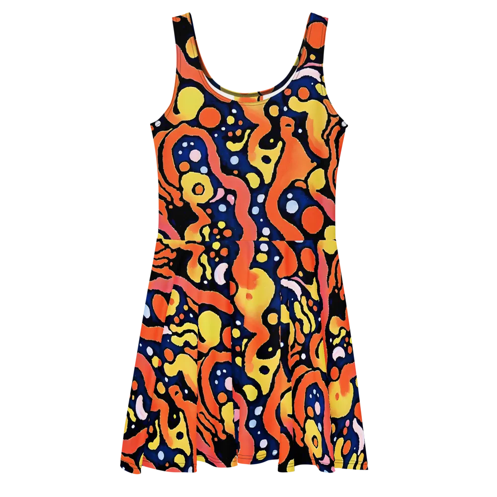 Molten Playground on Skater Dress — Front
