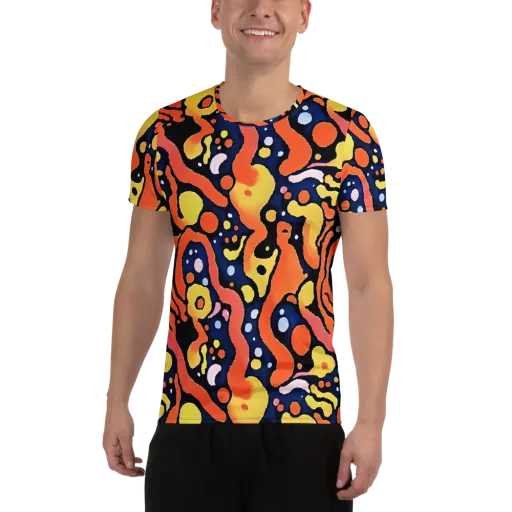 Molten Playground on a Men's Athletic T-Shirt