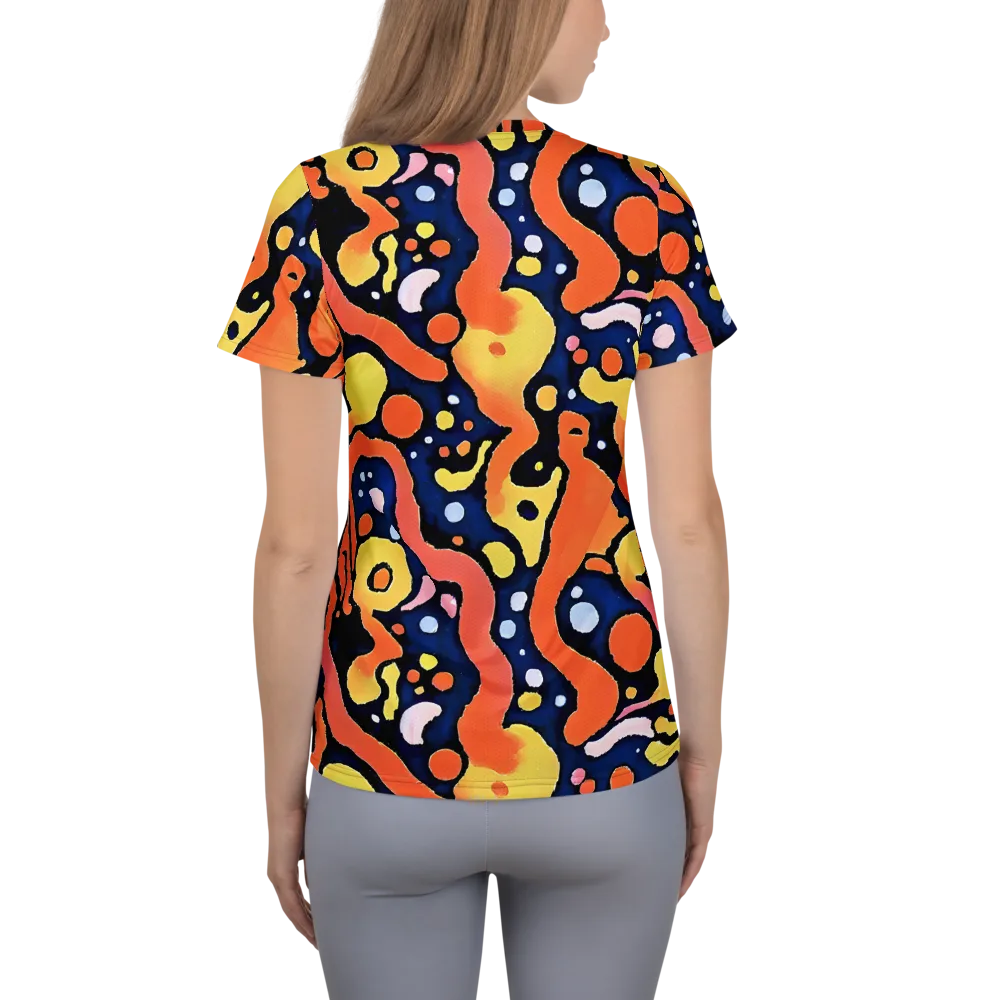 Molten Playground on Women's Athletic T-Shirt — Back