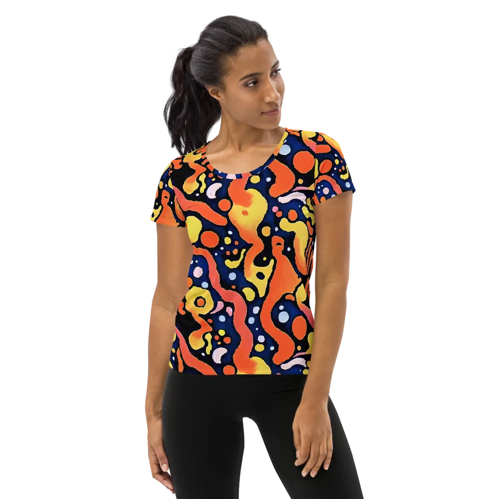 Molten Playground on Women's Athletic T-Shirt — Front