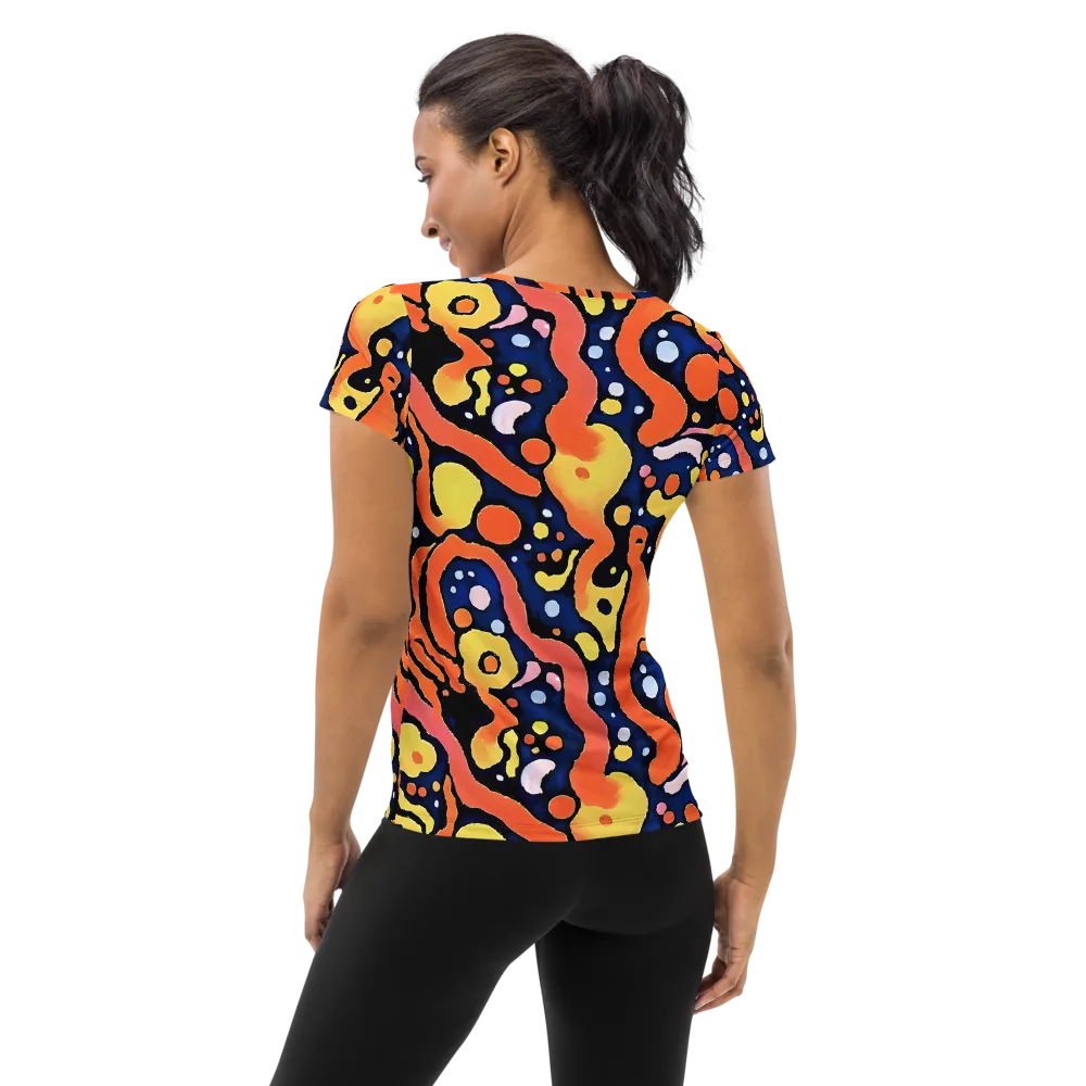 Molten Playground on Women's Athletic T-Shirt — Back