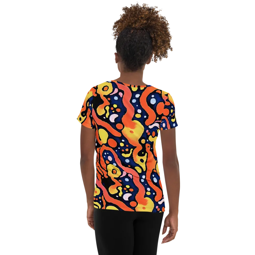 Molten Playground on Women's Athletic T-Shirt — Back