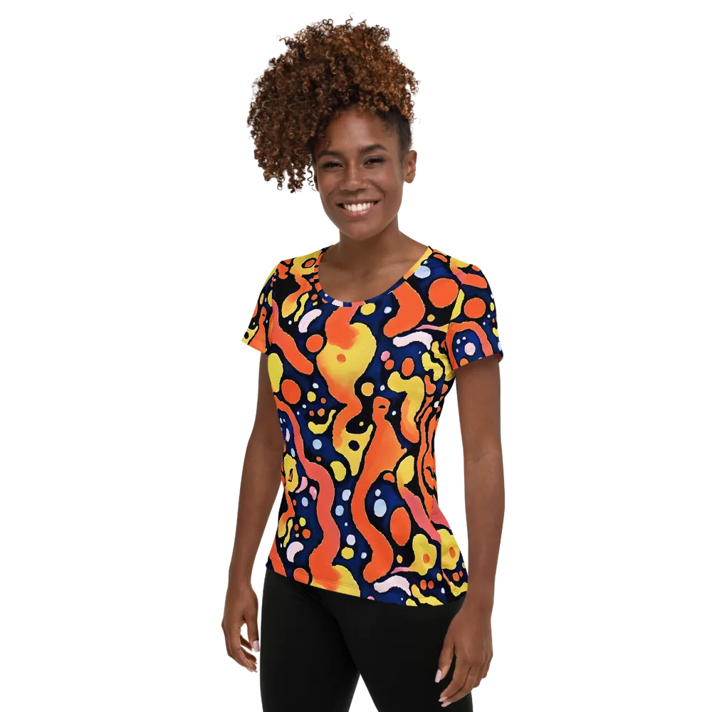 Molten Playground on Women's Athletic T-Shirt — Left