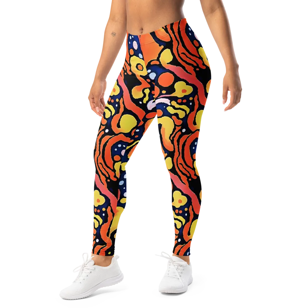 Molten Playground on Leggings — Left Front