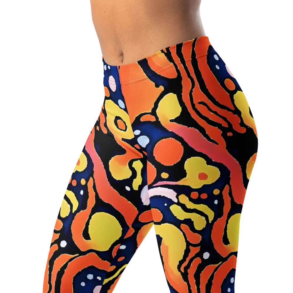 Molten Playground on Leggings — Left Front