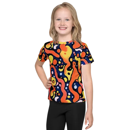 Molten Playground on a Kids Crew Neck T-Shirt