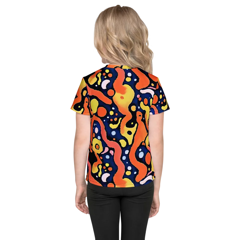 Molten Playground on Kids Crew Neck T-Shirt — Back