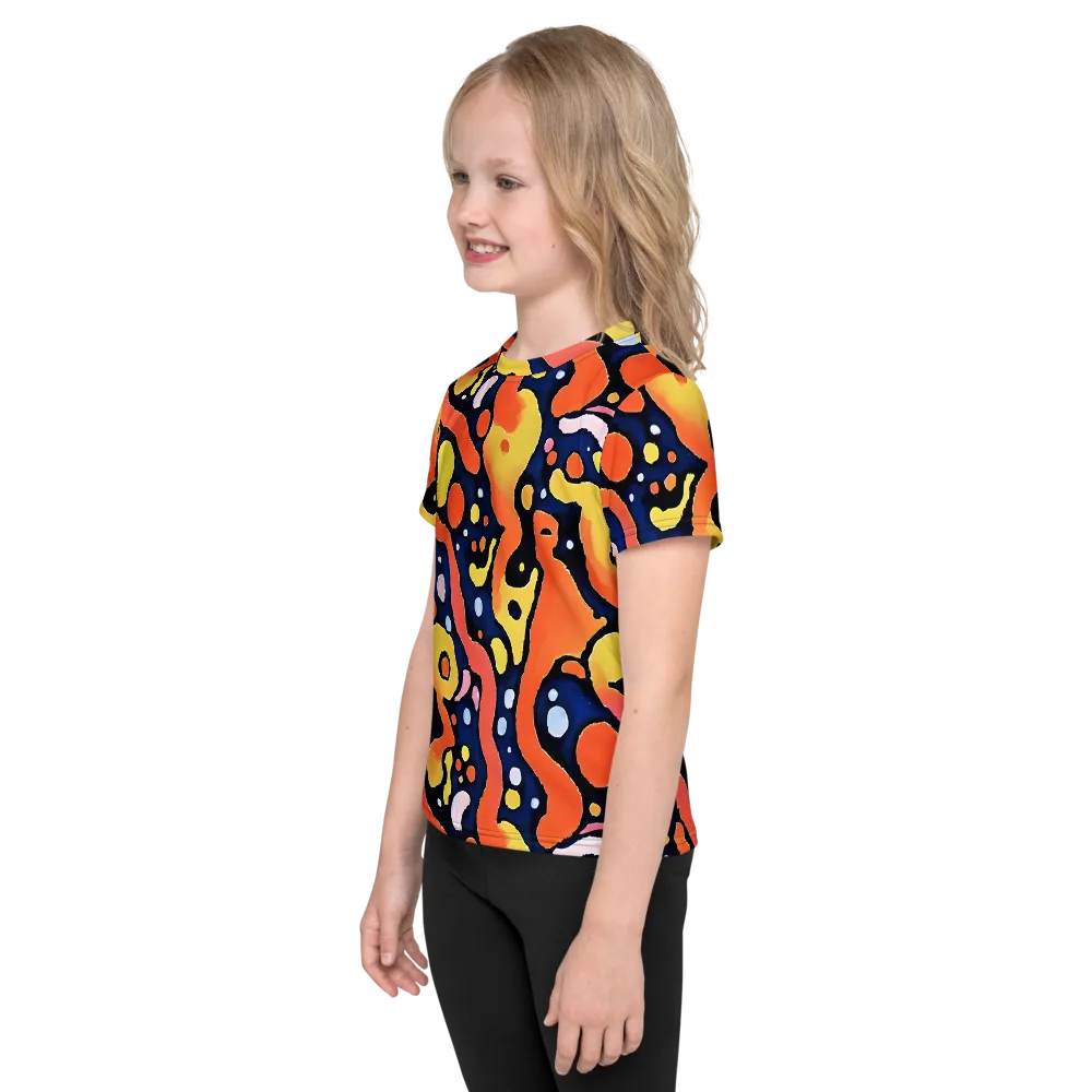 Molten Playground on Kids Crew Neck T-Shirt — Left