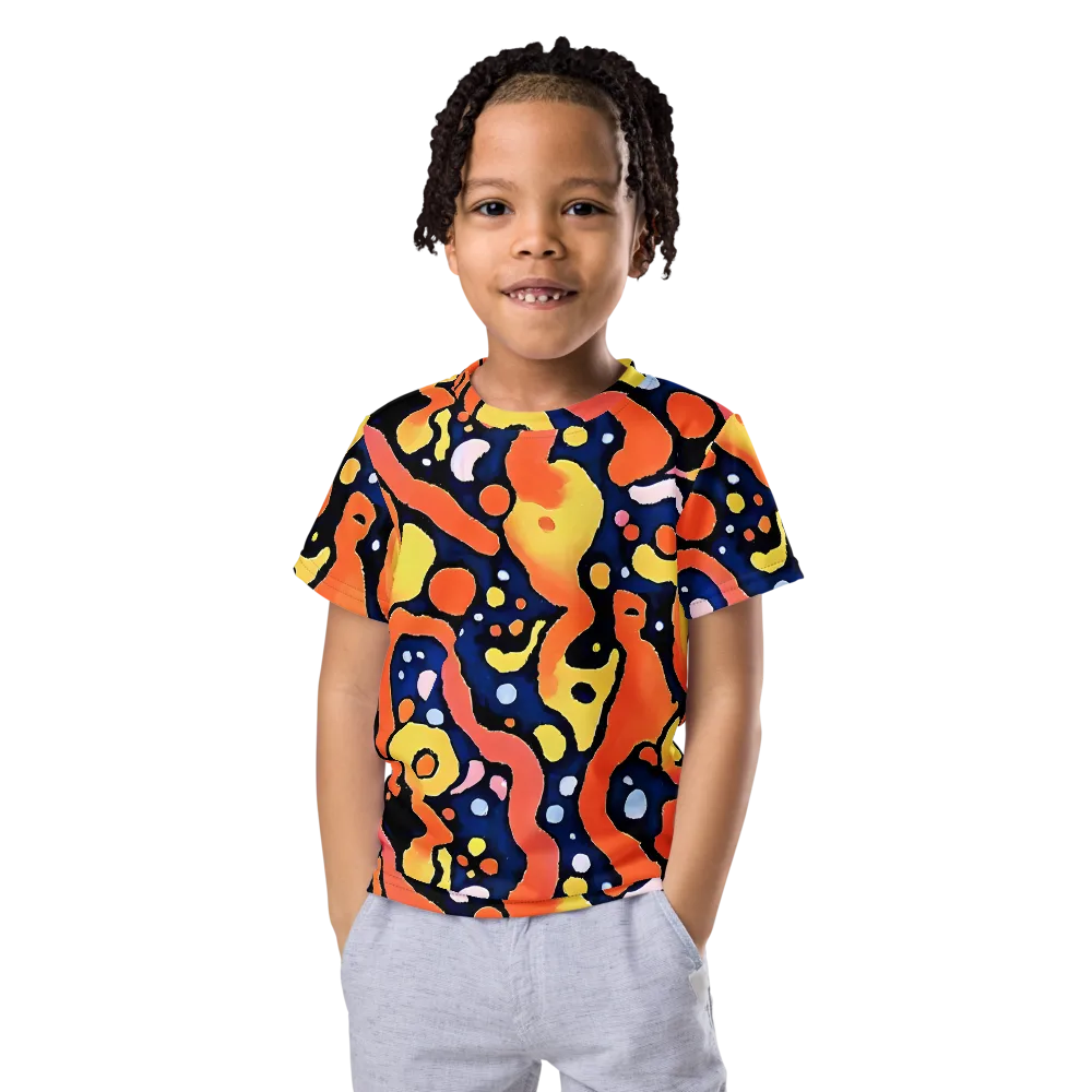 Molten Playground on Kids Crew Neck T-Shirt — Front