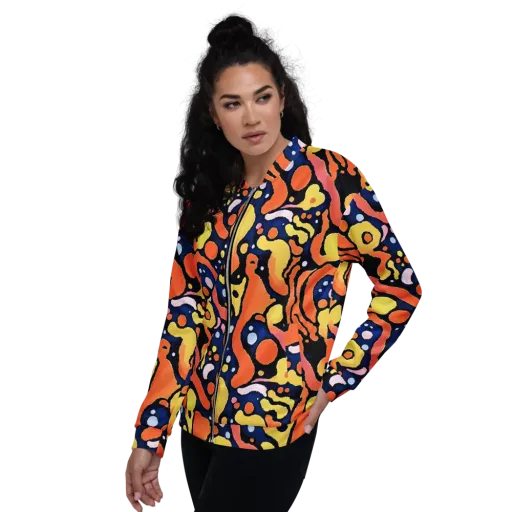 Molten Playground on a Bomber Jacket
