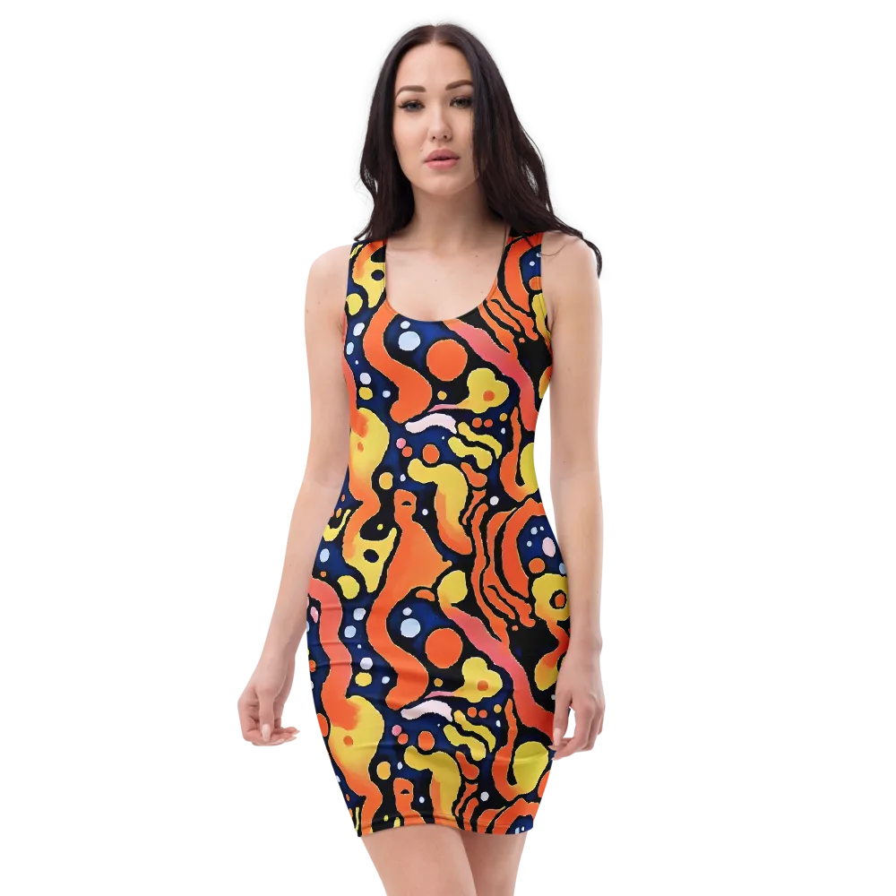 Molten Playground on Bodycon Dress — Front