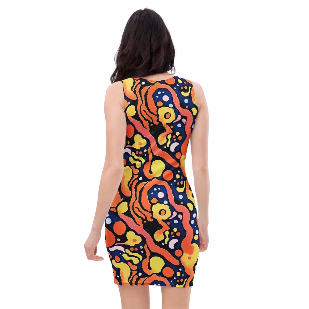 Molten Playground on Bodycon Dress — Back