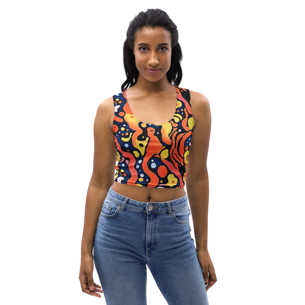 Molten Playground on Crop Top — Front