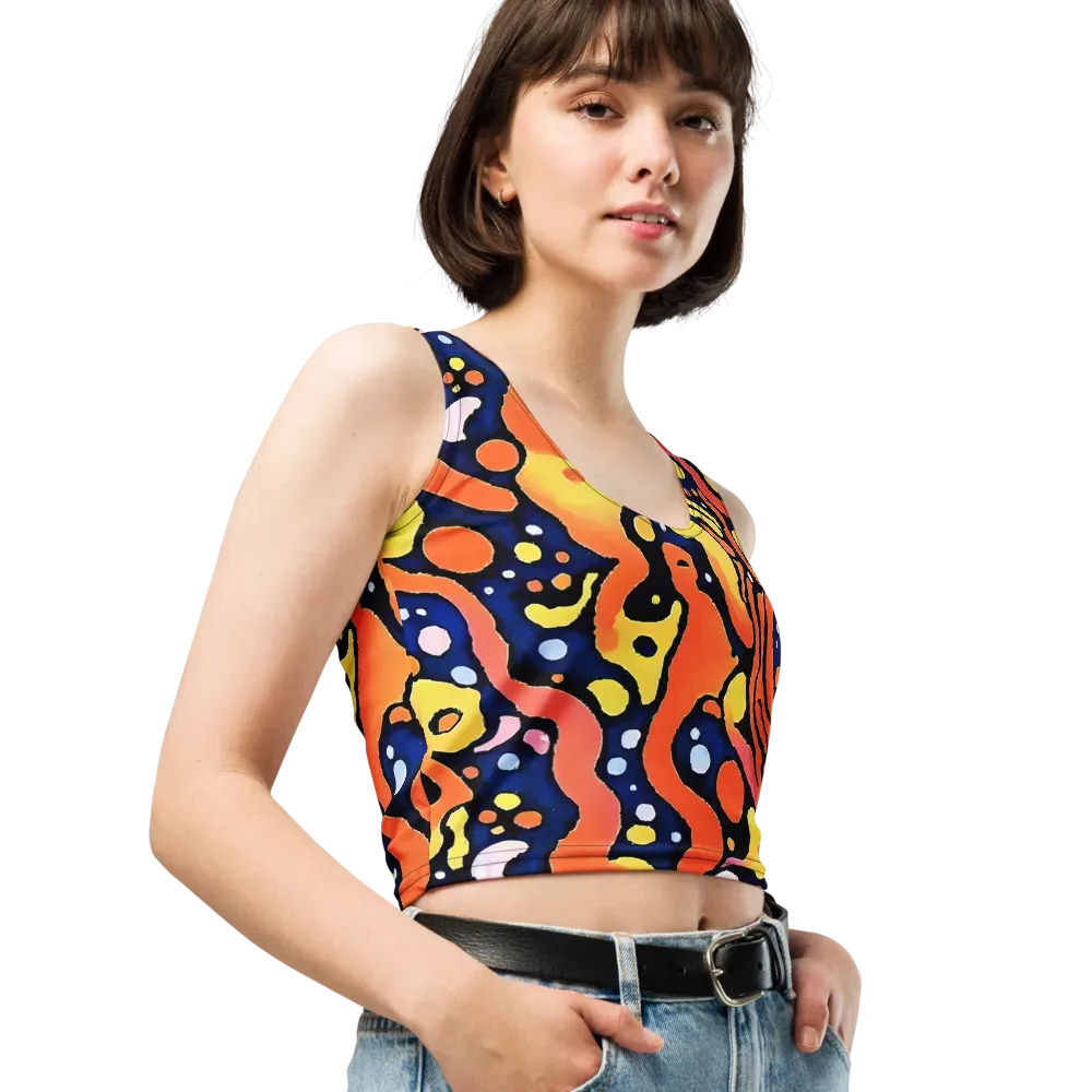 Molten Playground on Crop Top — Right Front