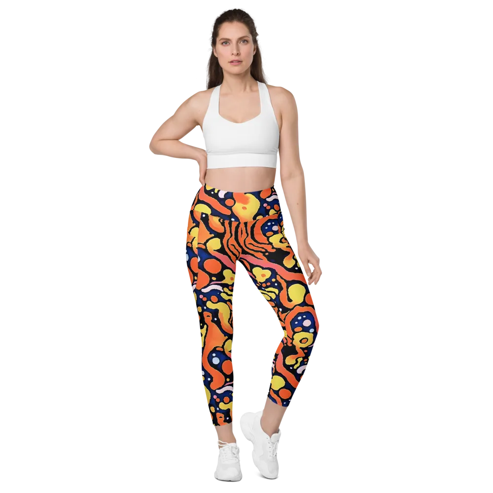 Molten Playground on Leggings with Pockets — Front