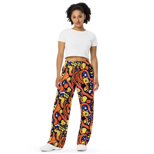 Molten Playground on a Wide-Leg Pants