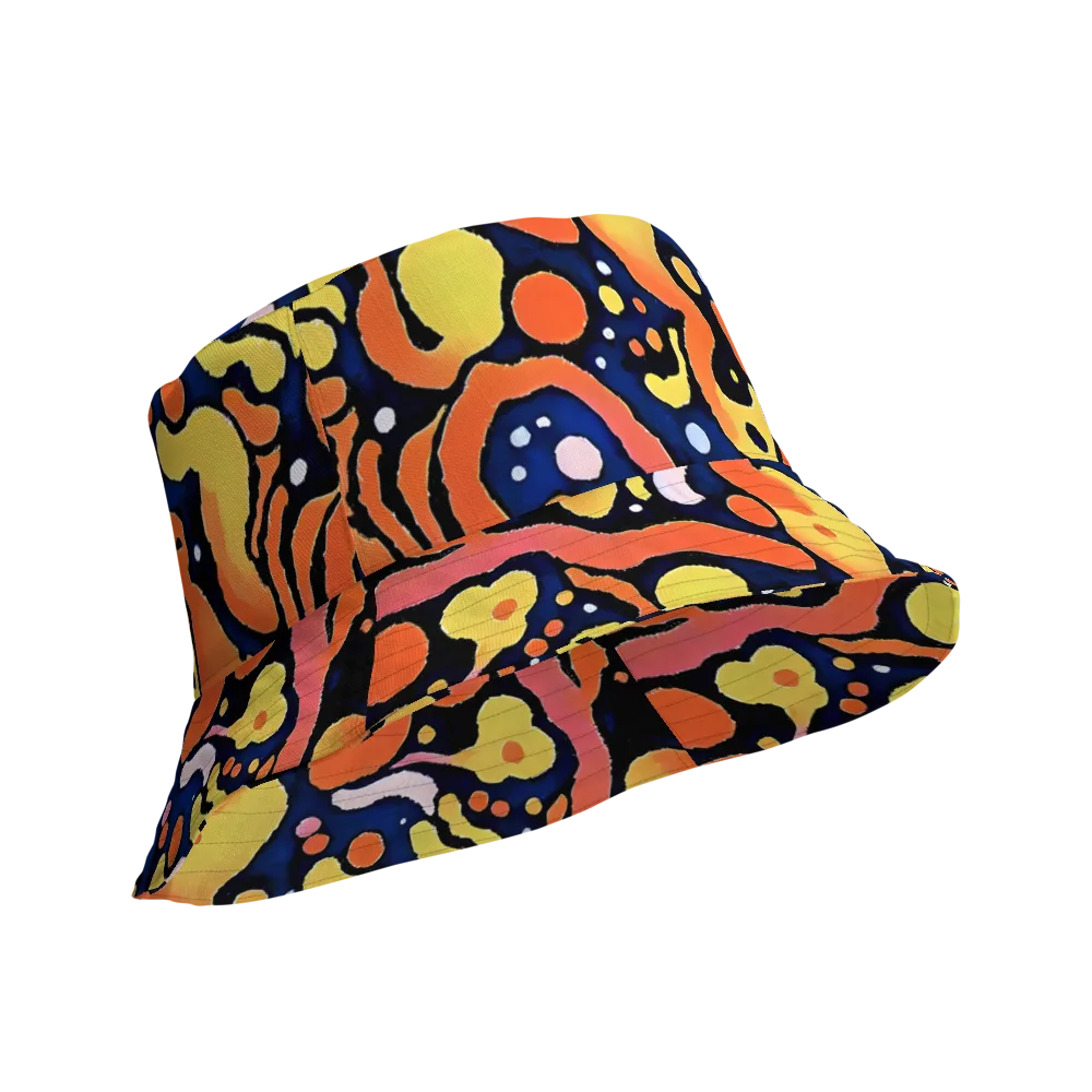 Molten Playground on Reversible Bucket Hat — Product details Outside