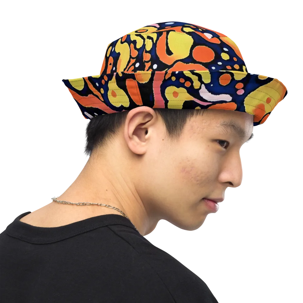 Molten Playground on Reversible Bucket Hat — Right Outside