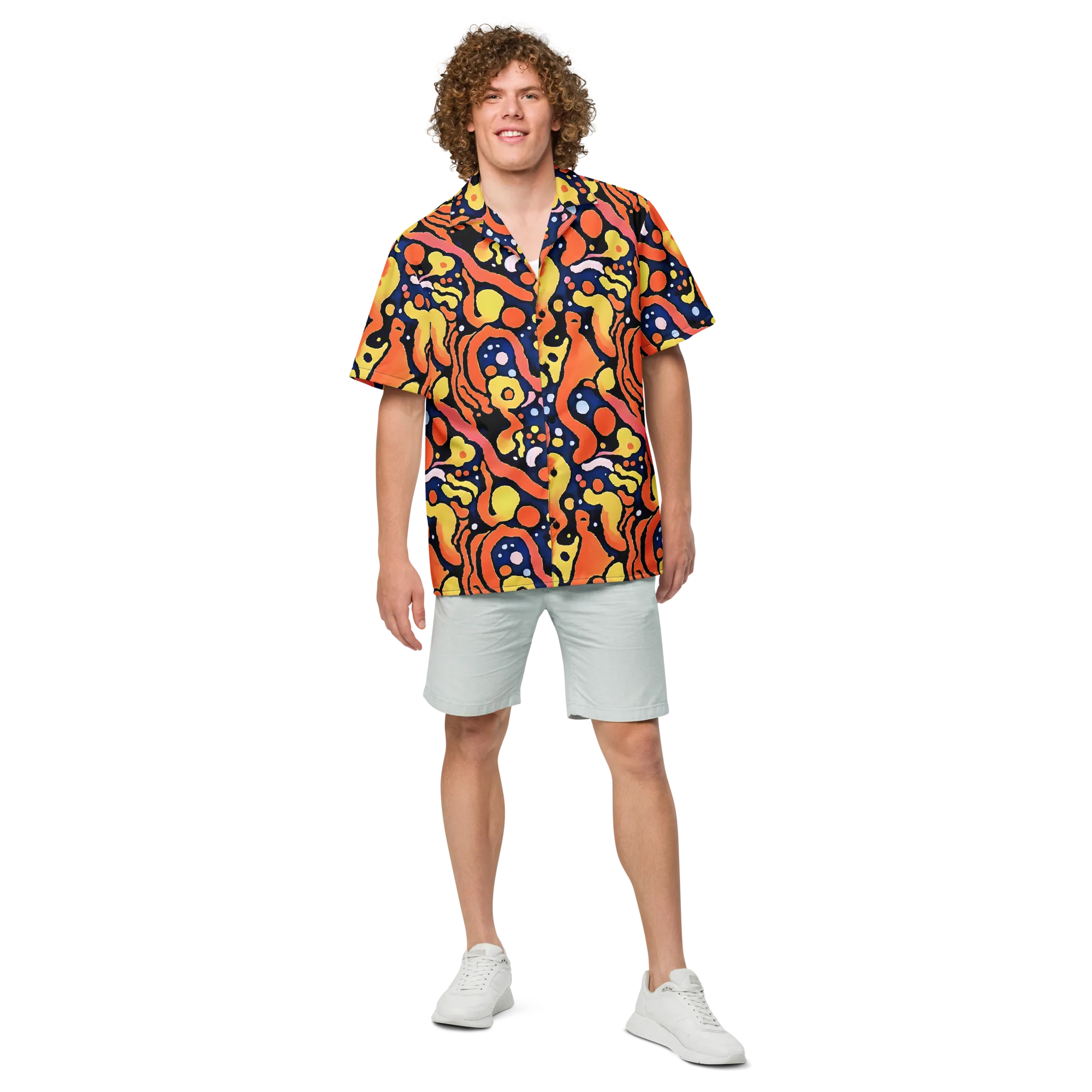 Molten Playground on Button Shirt — Front