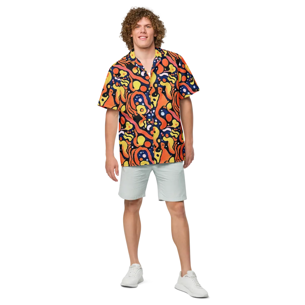 Molten Playground on Button Shirt — Front