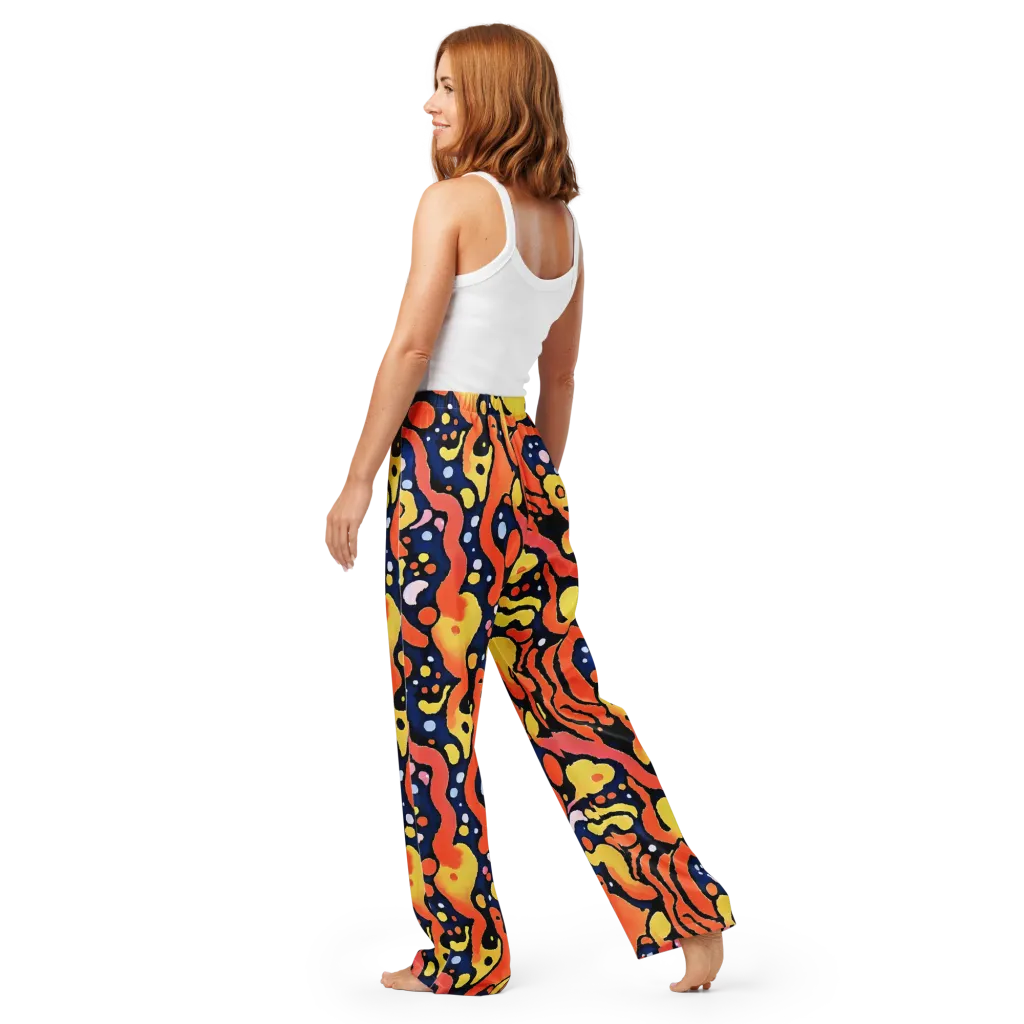 Molten Playground on Women's Pajama Pants — Back