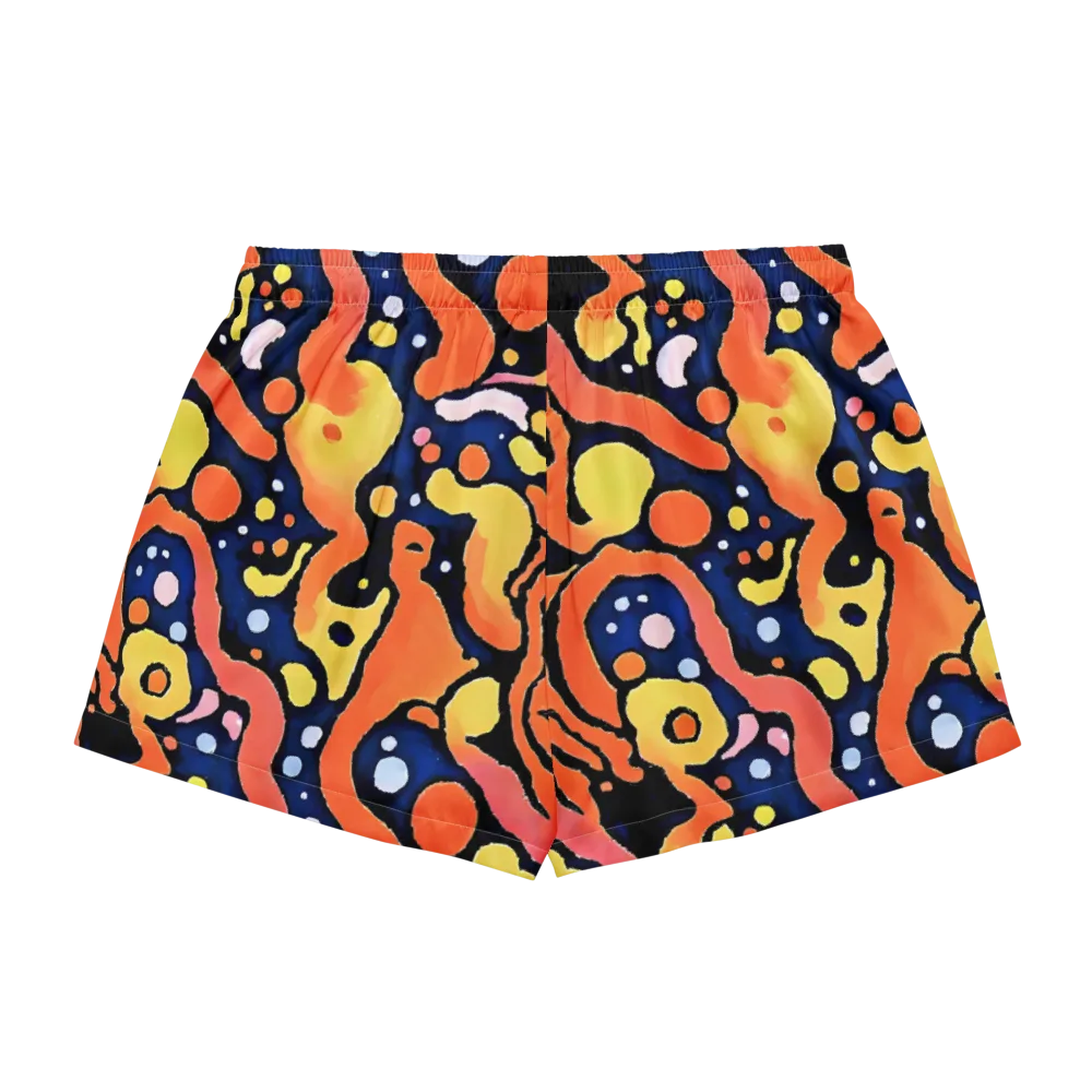 Molten Playground on Women's Pajama Shorts — Back