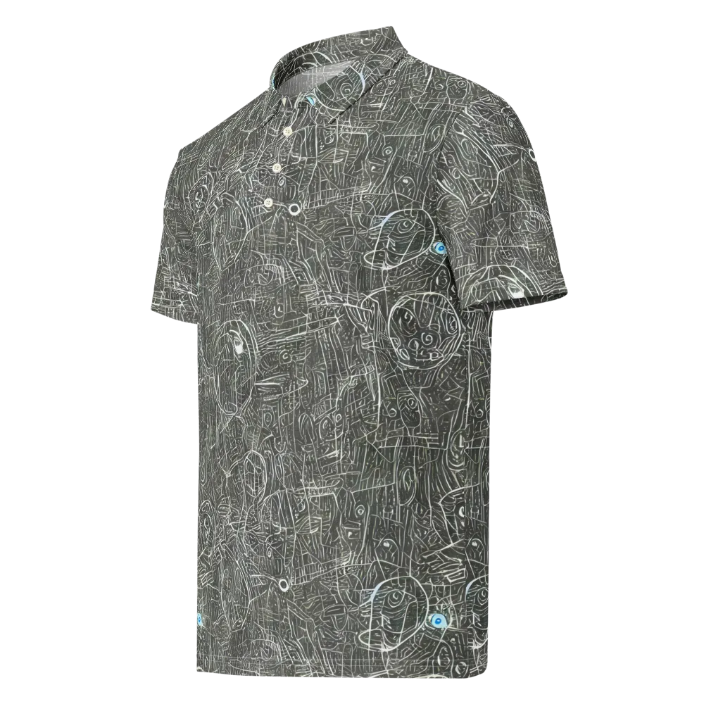 Obsidian Menagerie on Men's Slim Fit Polo Shirt — Left Front