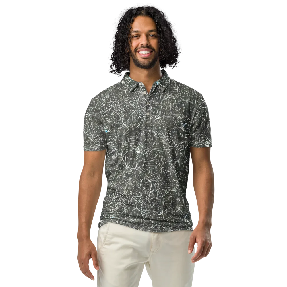 Obsidian Menagerie on Men's Slim Fit Polo Shirt — Front