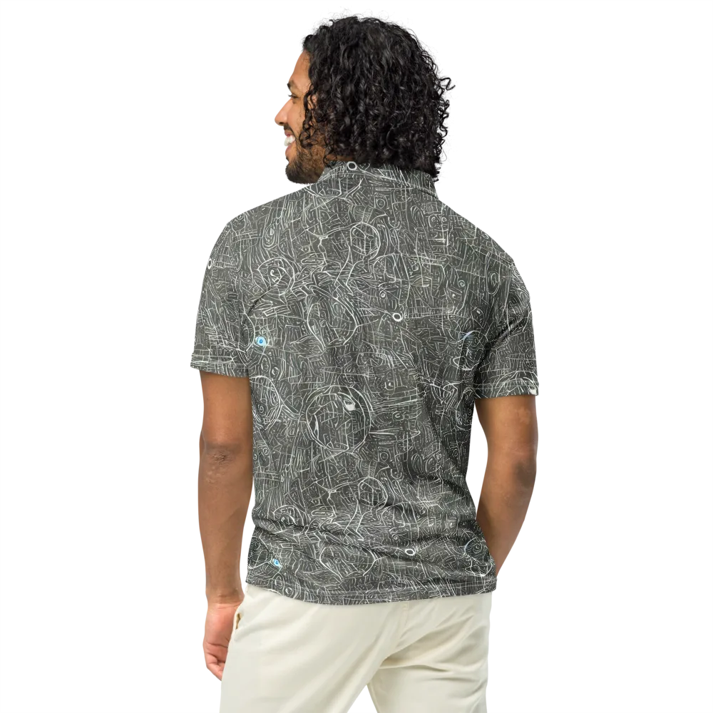 Obsidian Menagerie on Men's Slim Fit Polo Shirt — Back